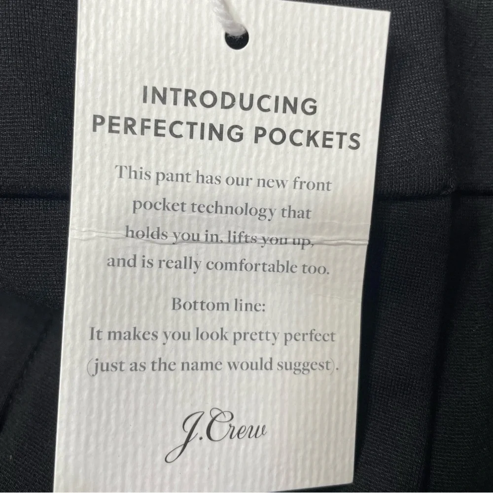 J‎ crew Skinny trouser in Italian ponte black Pants size 6 BD303 Made in Italy